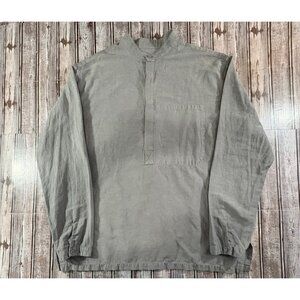 Outlier NYC Injex popover linen blend Shirt sz XL color Grey Brand New mspr $198